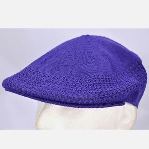 Purple Lightweight Knit Mesh Newsboy Golf Hat
